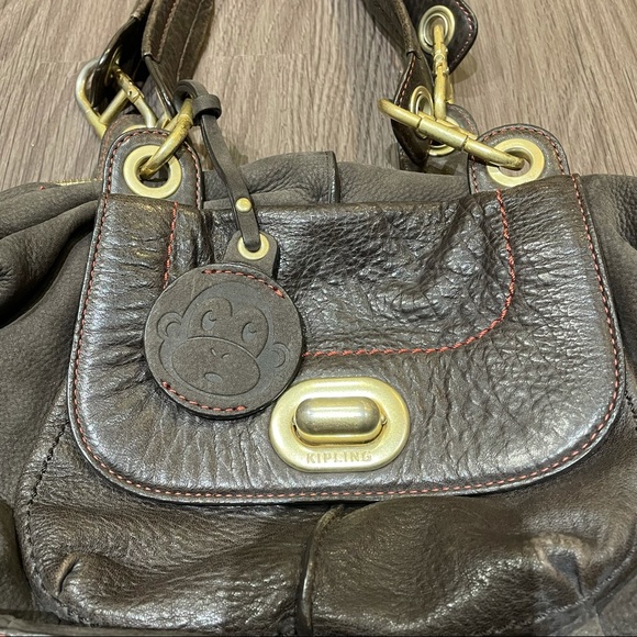Brown Kipling ShoulderBag w golden hardware - Picture 2 of 9